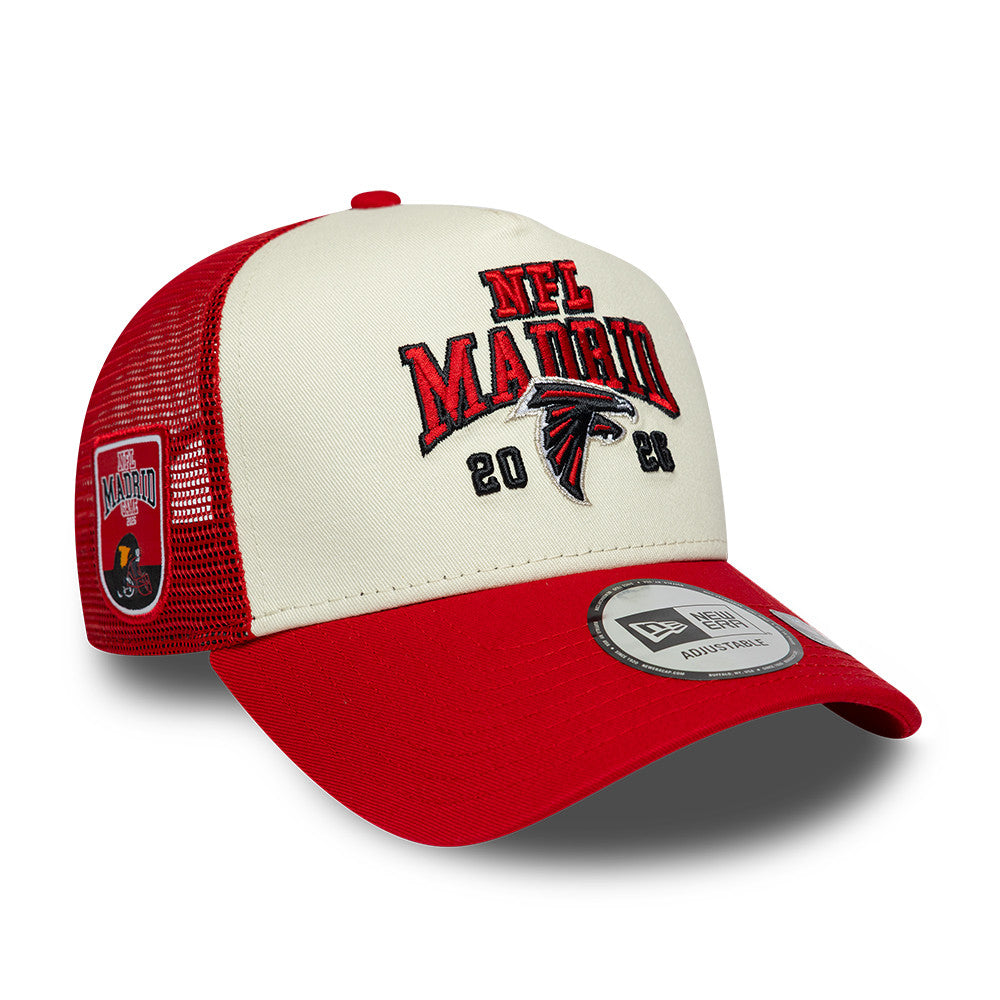 Atlanta Falcons New Era 2026 Madrid Game 9FORTY A-Frame Trucker NFL Cap Rot