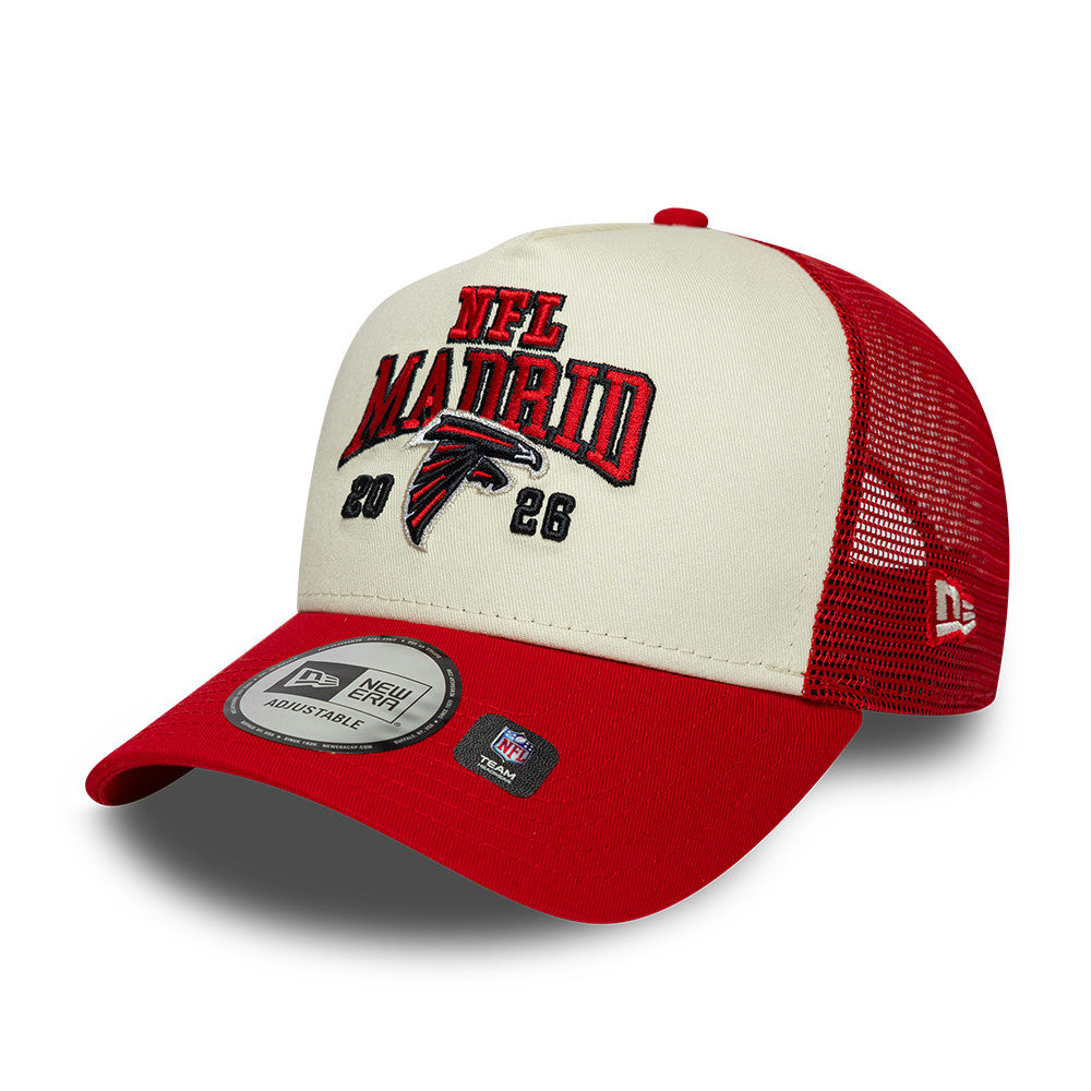 Atlanta Falcons New Era 2026 Madrid Game 9FORTY A-Frame Trucker NFL Cap Rot