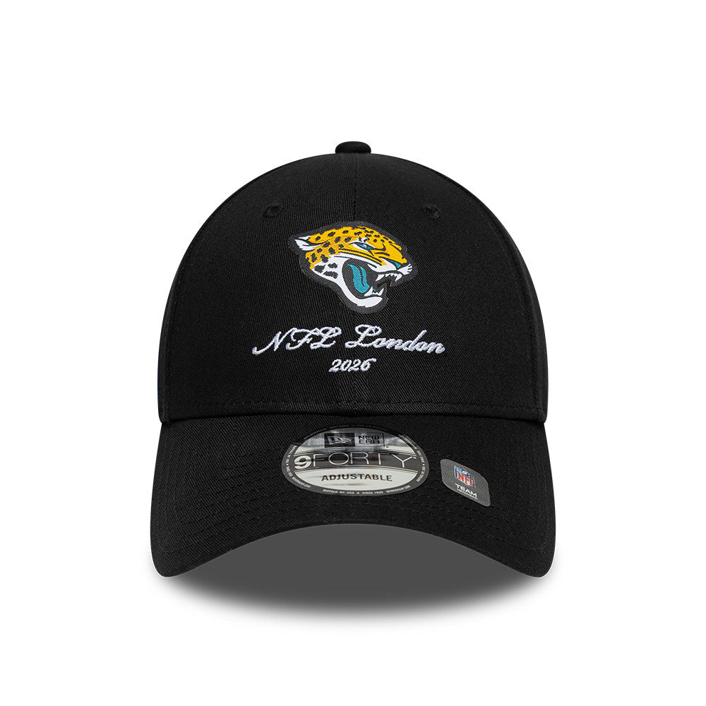 Jacksonville Jaguars New Era 2026 London Game Script 9FORTY Snapback NFL Cap Schwarz