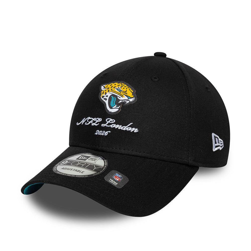 Jacksonville Jaguars New Era 2026 London Game Script 9FORTY Snapback NFL Cap Schwarz