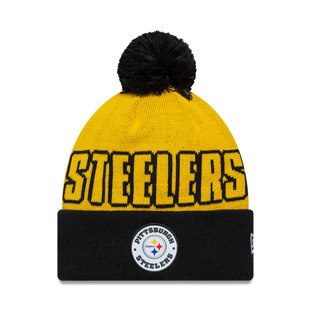 Pittsburgh Steelers New Era 2026 Paris Game NFL Cuff Knit Beanie Gelb