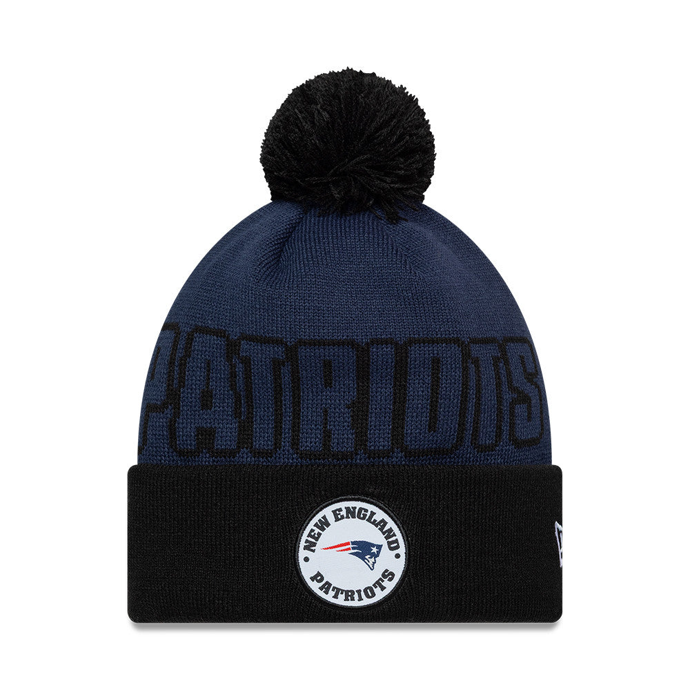 New England Patriots New Era 2026 München Game NFL Cuff Knit Beanie Navy Blau