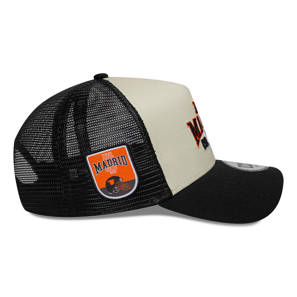 Cincinnati Bengals New Era 2026 Madrid Game 9FORTY A-Frame Trucker NFL Cap Schwarz