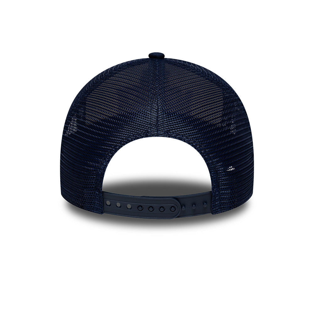 New England Patriots New Era 2026 München Game 9FORTY A-Frame Trucker NFL Cap Navy Blau