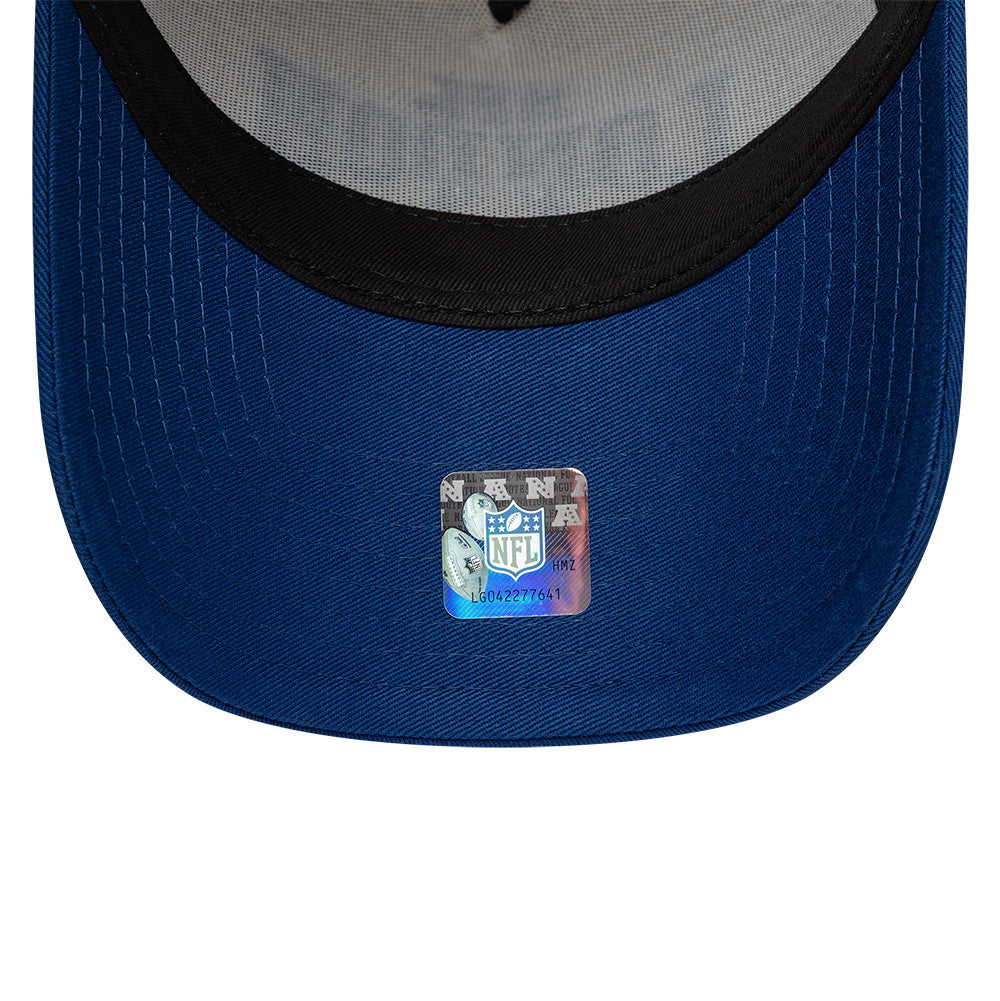 Indianapolis Colts New Era 2026 London Game 9FORTY A-Frame Trucker NFL Cap Blau