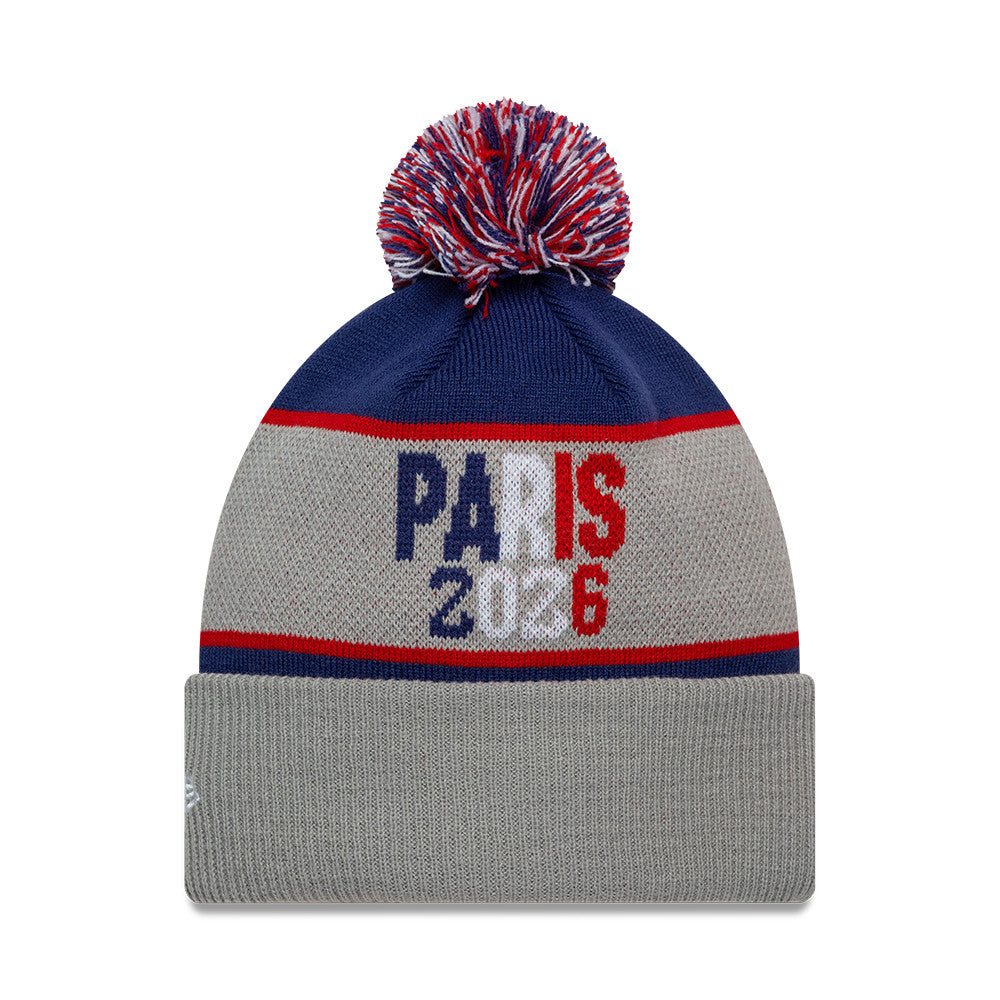 2026 Paris Game New Orleans Saints VS. Pittsburgh Steelers New Era NFL Cuff Knit Beanie Schwarz