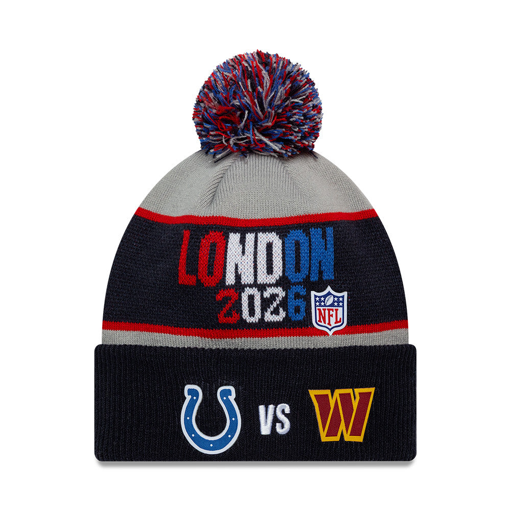 2026 London Game Washington Commanders VS. Indianapolis Colts NFL Cuff Knit Beanie Navy