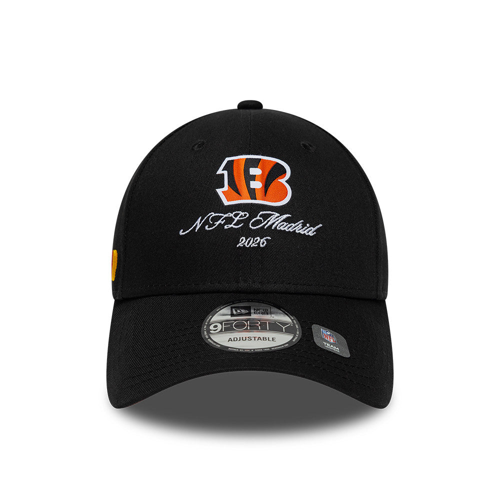 Cincinnati Bengals New Era 2026 Madrid Game Script 9FORTY Snapback NFL Cap Schwarz