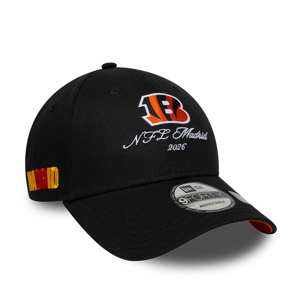 Cincinnati Bengals New Era 2026 Madrid Game Script 9FORTY Snapback NFL Cap Schwarz