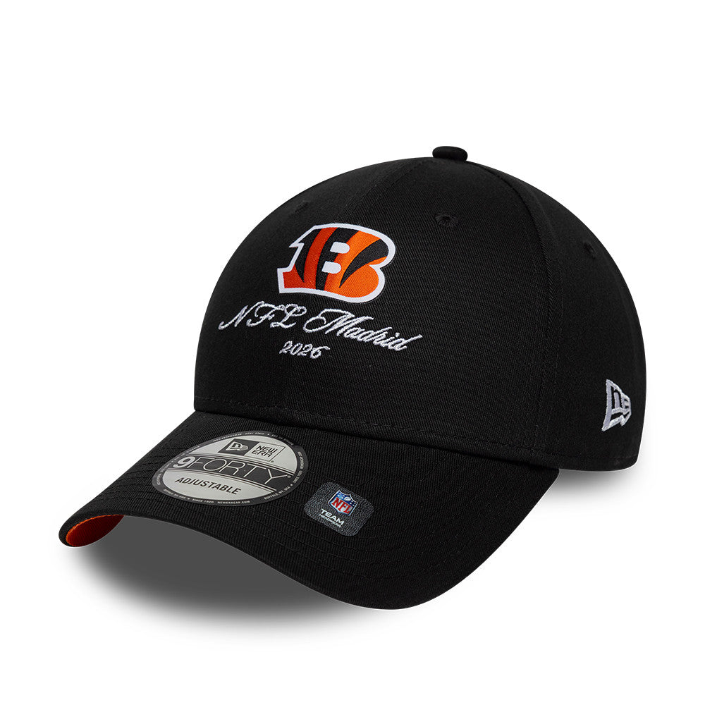 Cincinnati Bengals New Era 2026 Madrid Game Script 9FORTY Snapback NFL Cap Schwarz