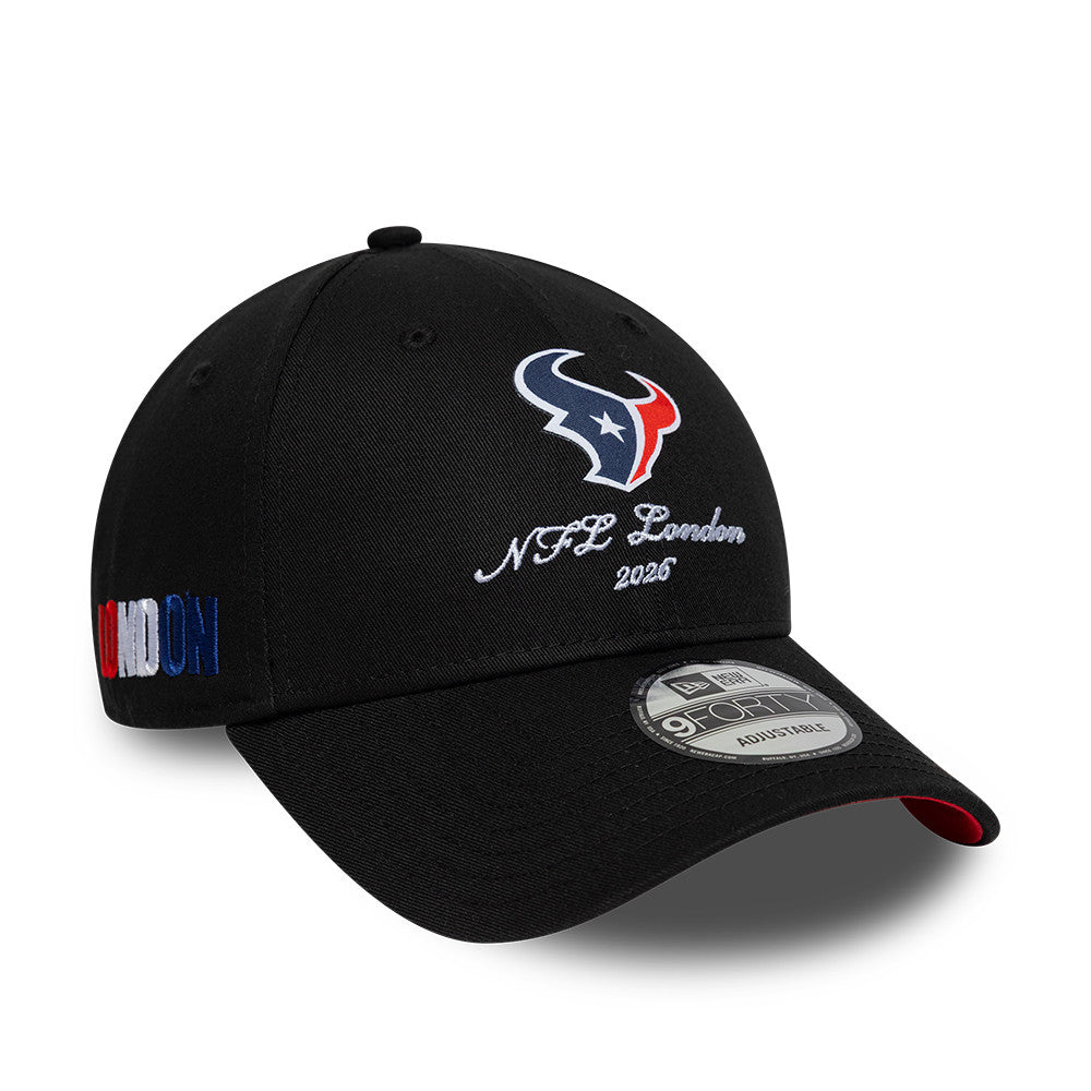 Houston Texans New Era 2026 London Game Script 9FORTY Snapback NFL Cap Schwarz