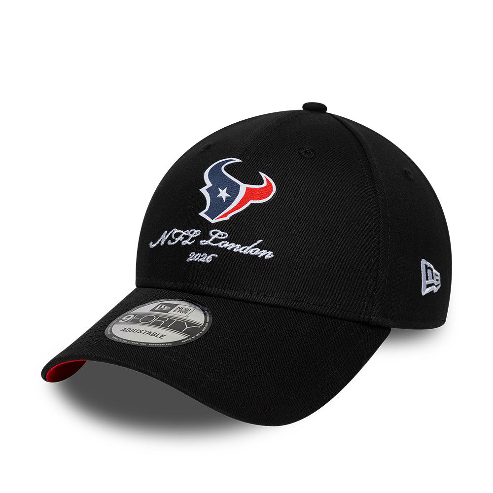 Houston Texans New Era 2026 London Game Script 9FORTY Snapback NFL Cap Schwarz