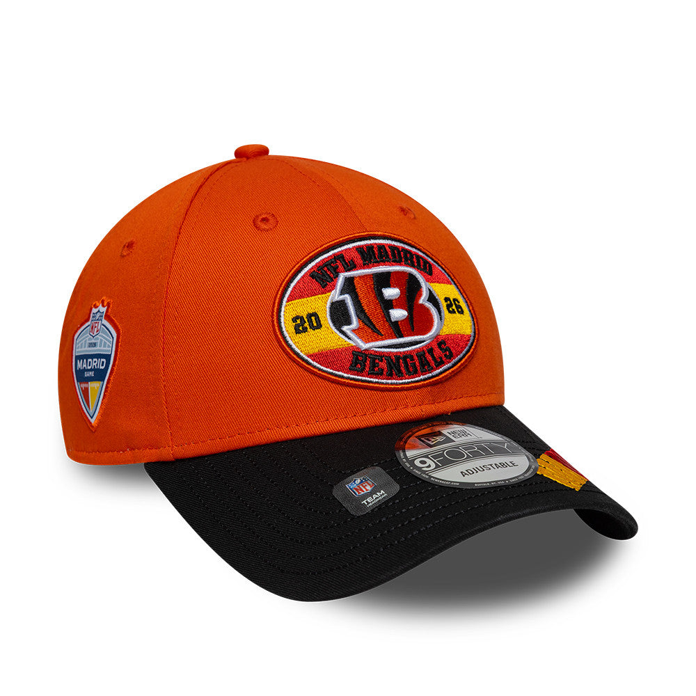 Cincinnati Bengals New Era 2026 Madrid Game 9FORTY Snapback NFL Cap Orange