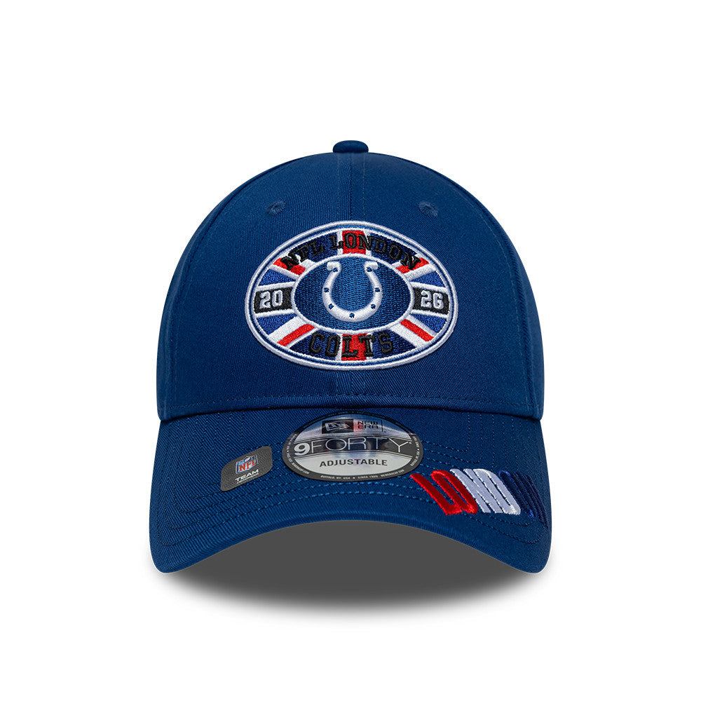 Indianapolis Colts New Era 2026 London Game 9FORTY Snapback NFL Cap Blau