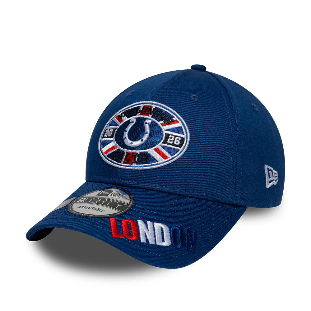 Indianapolis Colts New Era 2026 London Game 9FORTY Snapback NFL Cap Blau