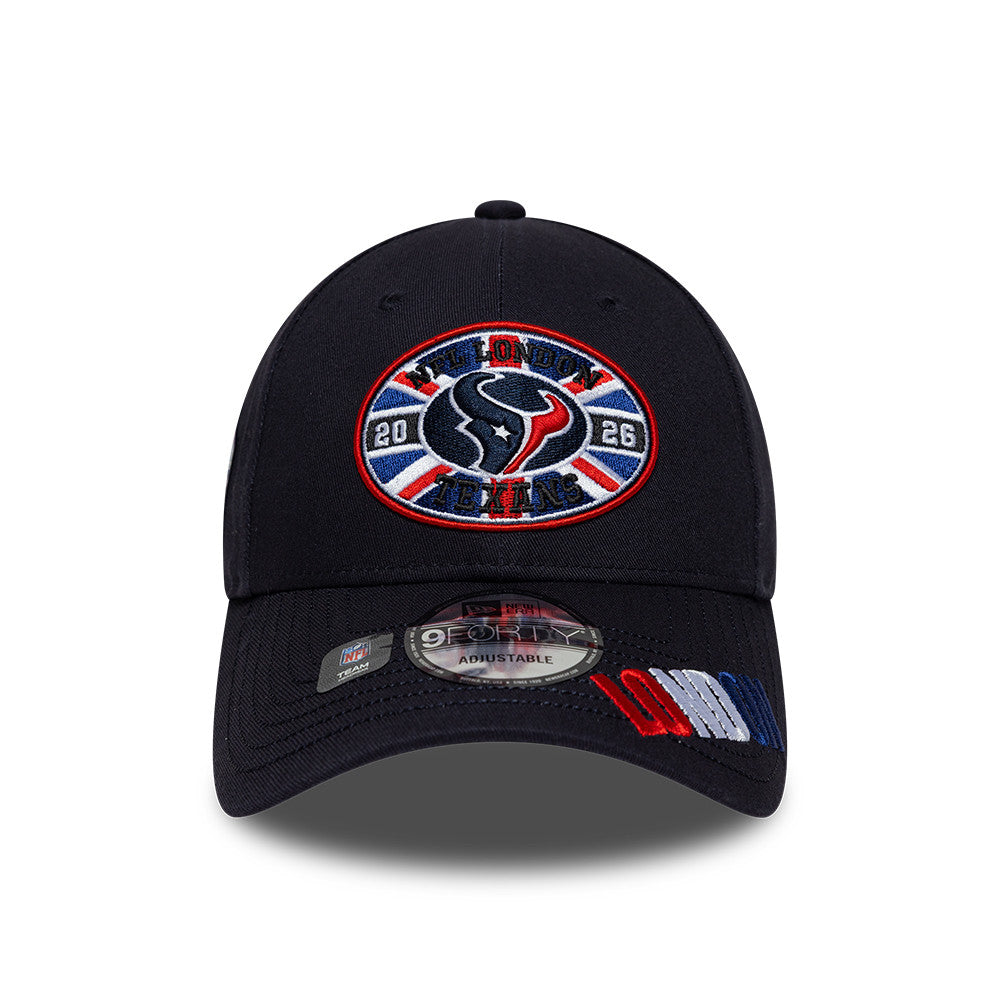 Houston Texans New Era 2026 London Game 9FORTY Snapback NFL Cap Navy Blau