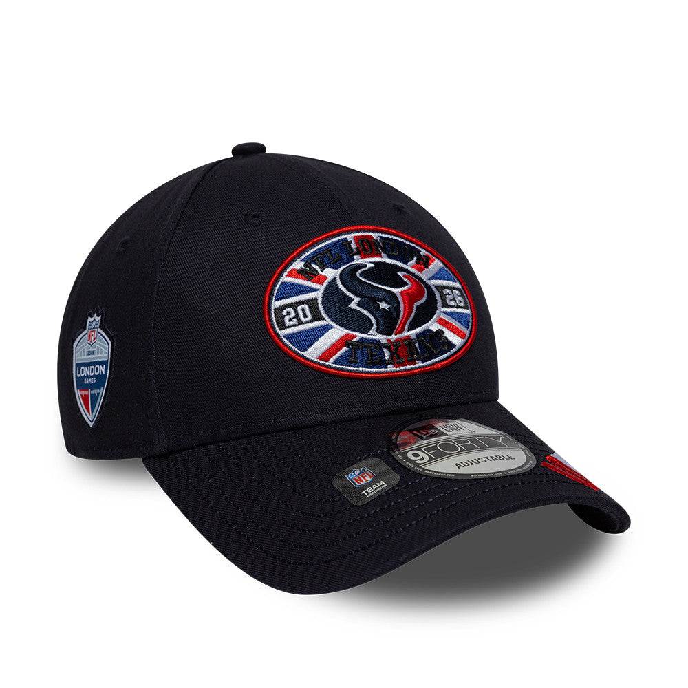 Houston Texans New Era 2026 London Game 9FORTY Snapback NFL Cap Navy Blau