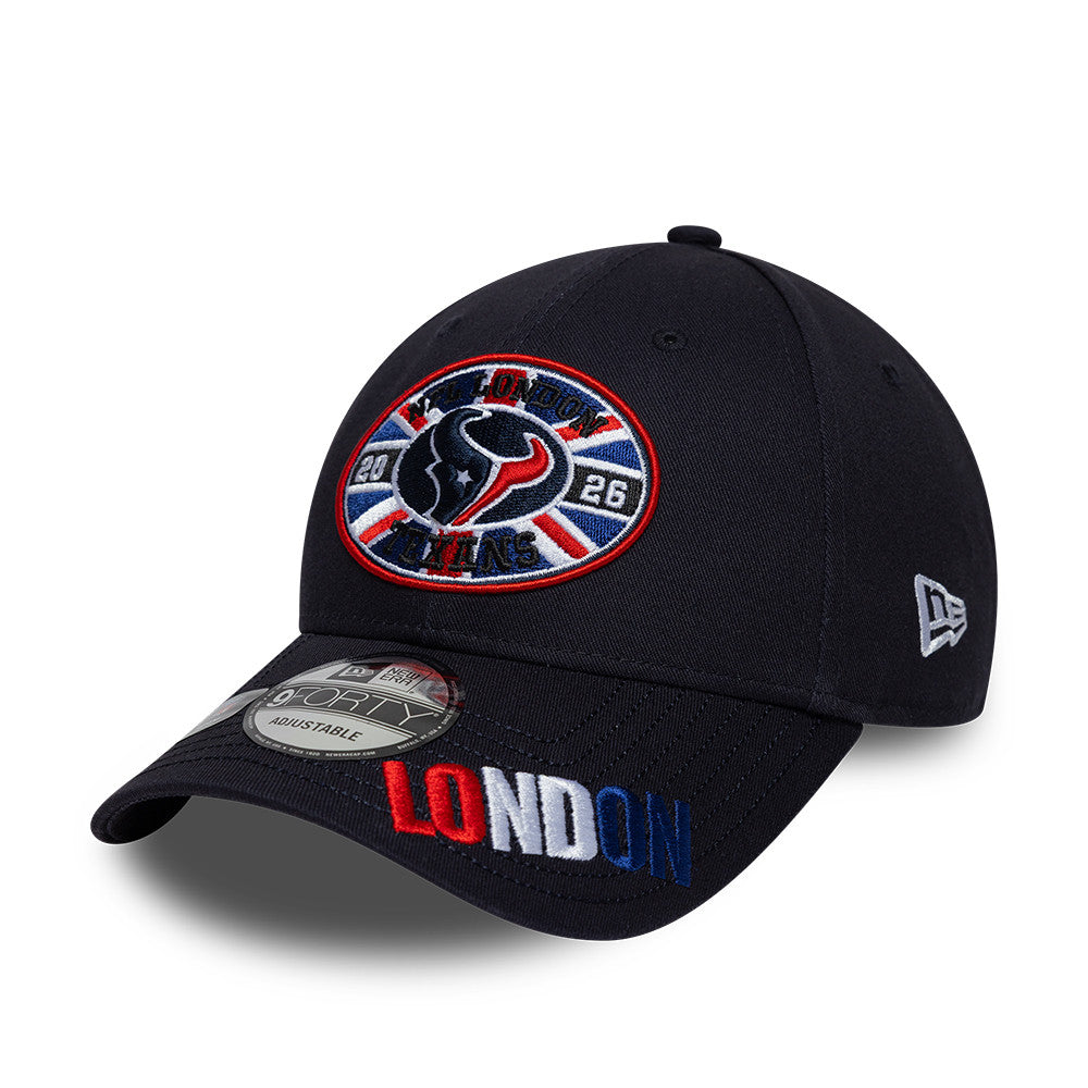 Houston Texans New Era 2026 London Game 9FORTY Snapback NFL Cap Navy Blau