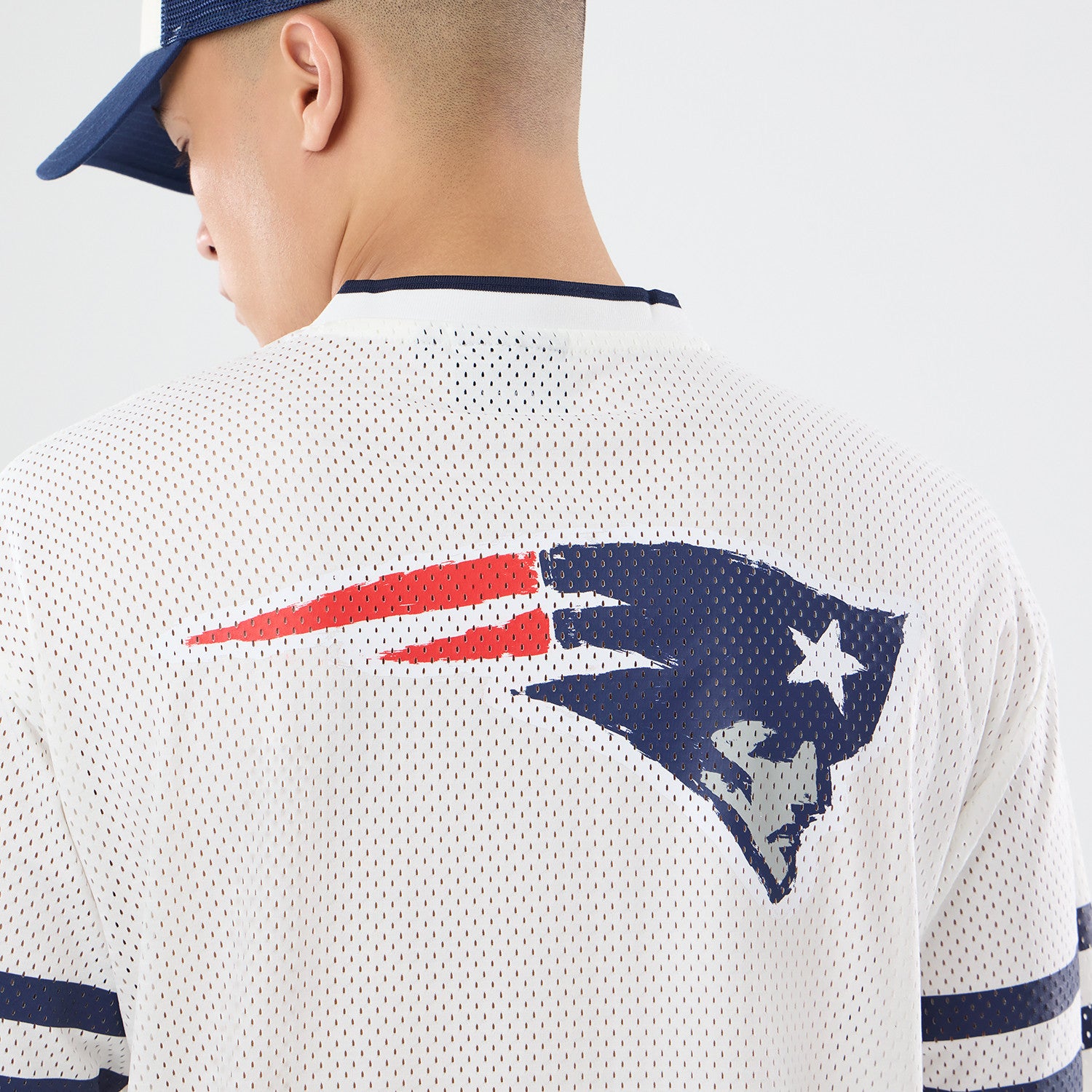 New England Patriots New Era 2026 München Game NFL Backprint Mesh Trikot Navy Blau