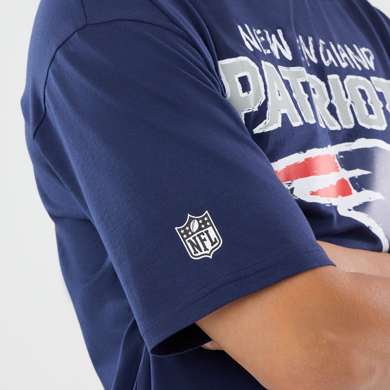 New England Patriots New Era 2026 München Game Backprint NFL T-Shirt Navy Blau