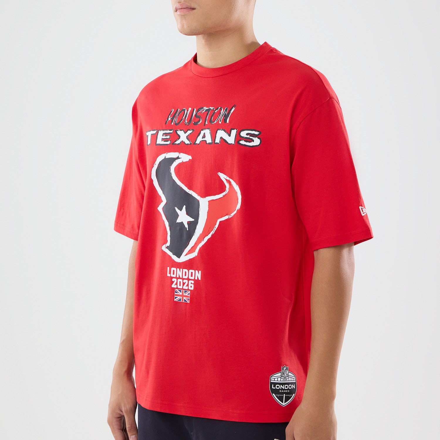 Houston Texans New Era 2026 London Game Backprint NFL T-Shirt Navy Rot