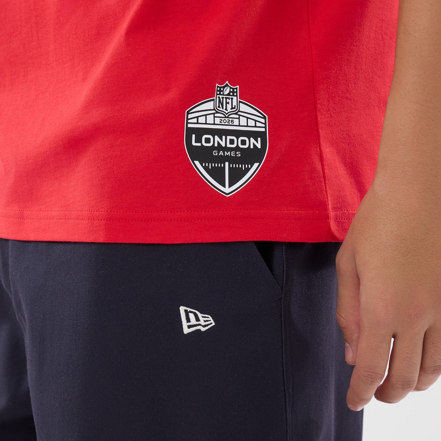 Houston Texans New Era 2026 London Game Backprint NFL T-Shirt Navy Rot