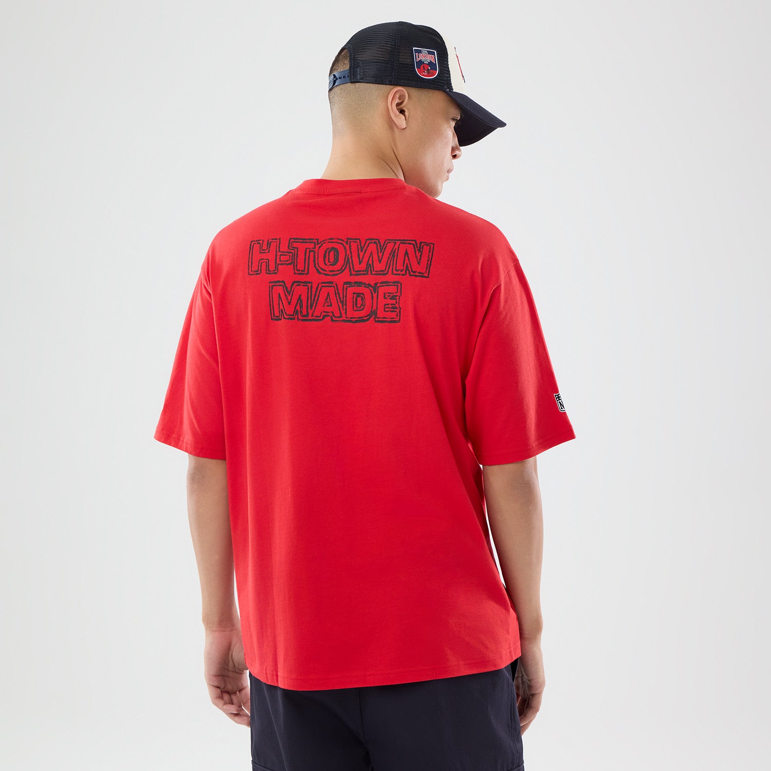 Houston Texans New Era 2026 London Game Backprint NFL T-Shirt Navy Rot