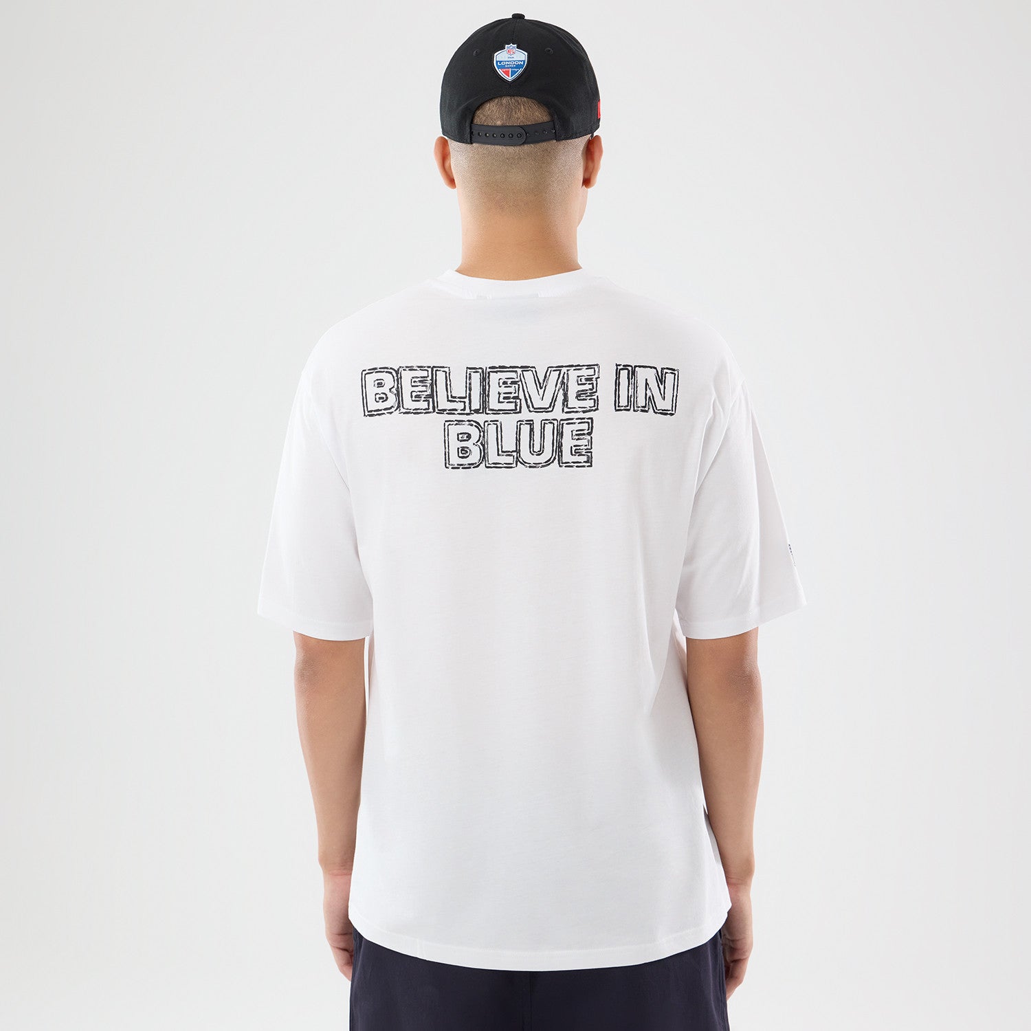 Indianapolis Colts New Era 2026 London Game Backprint NFL T-Shirt Weiß