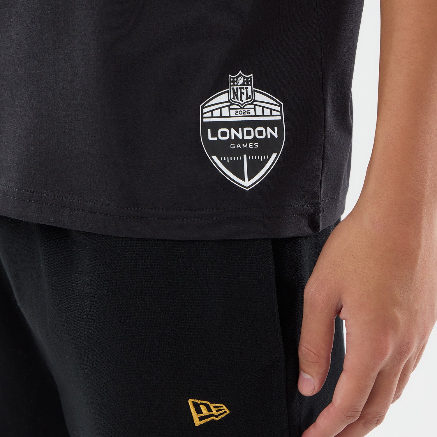Philadelphia Eagles New Era 2026 London Game Backprint NFL T-Shirt Schwarz