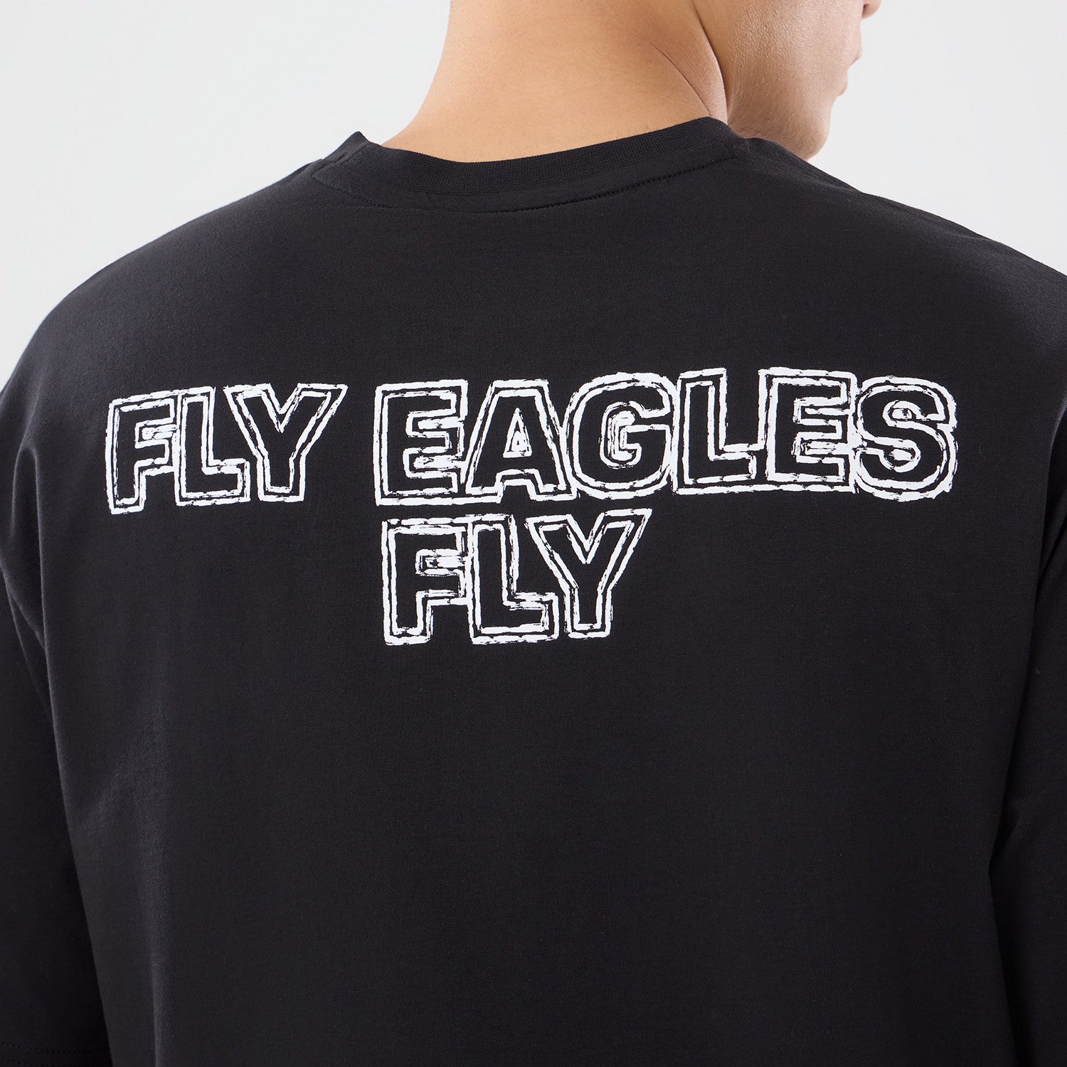 Philadelphia Eagles New Era 2026 London Game Backprint NFL T-Shirt Schwarz