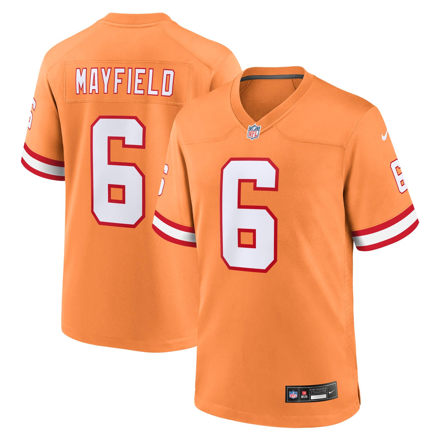 Baker Mayfield #6 Tampa Bay Buccaneers Alternate 2 Nike NFL Trikot Orange