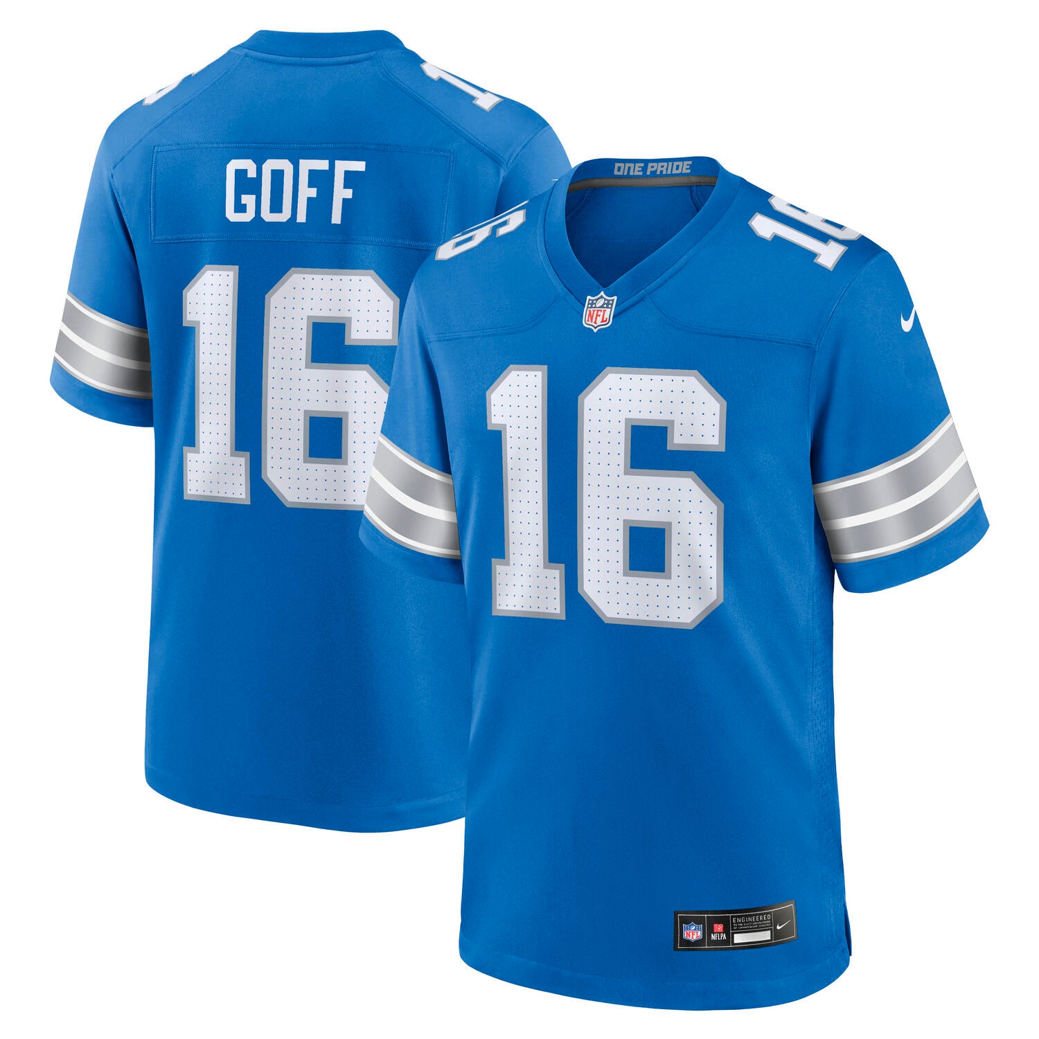 Jared Goff #16 Detroit Lions Nike Home NFL Trikot Blau
