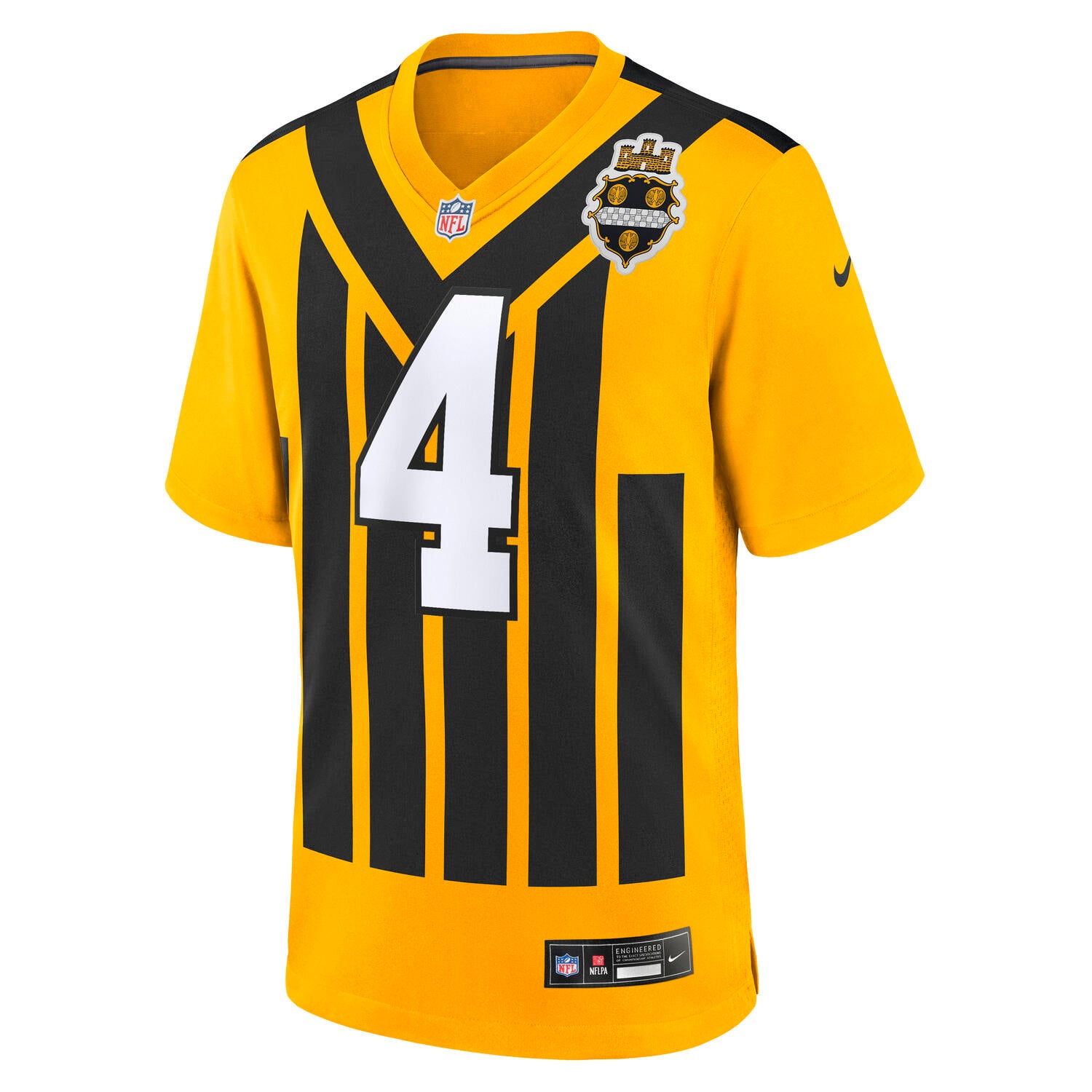 DK Metcalf #4 Pittsburgh Steelers 1933 Throwback Nike NFL Trikot Gelb