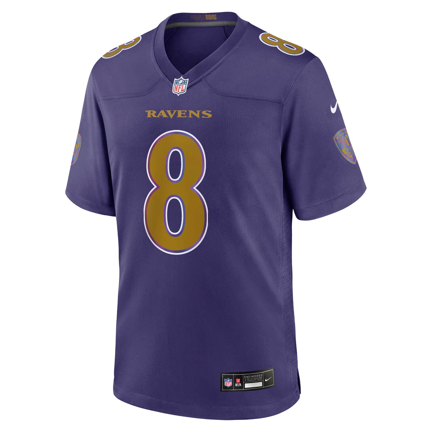 Lamar Jackson #8 Baltimore Ravens 2026 Nike Alternate 2 NFL Trikot Lila
