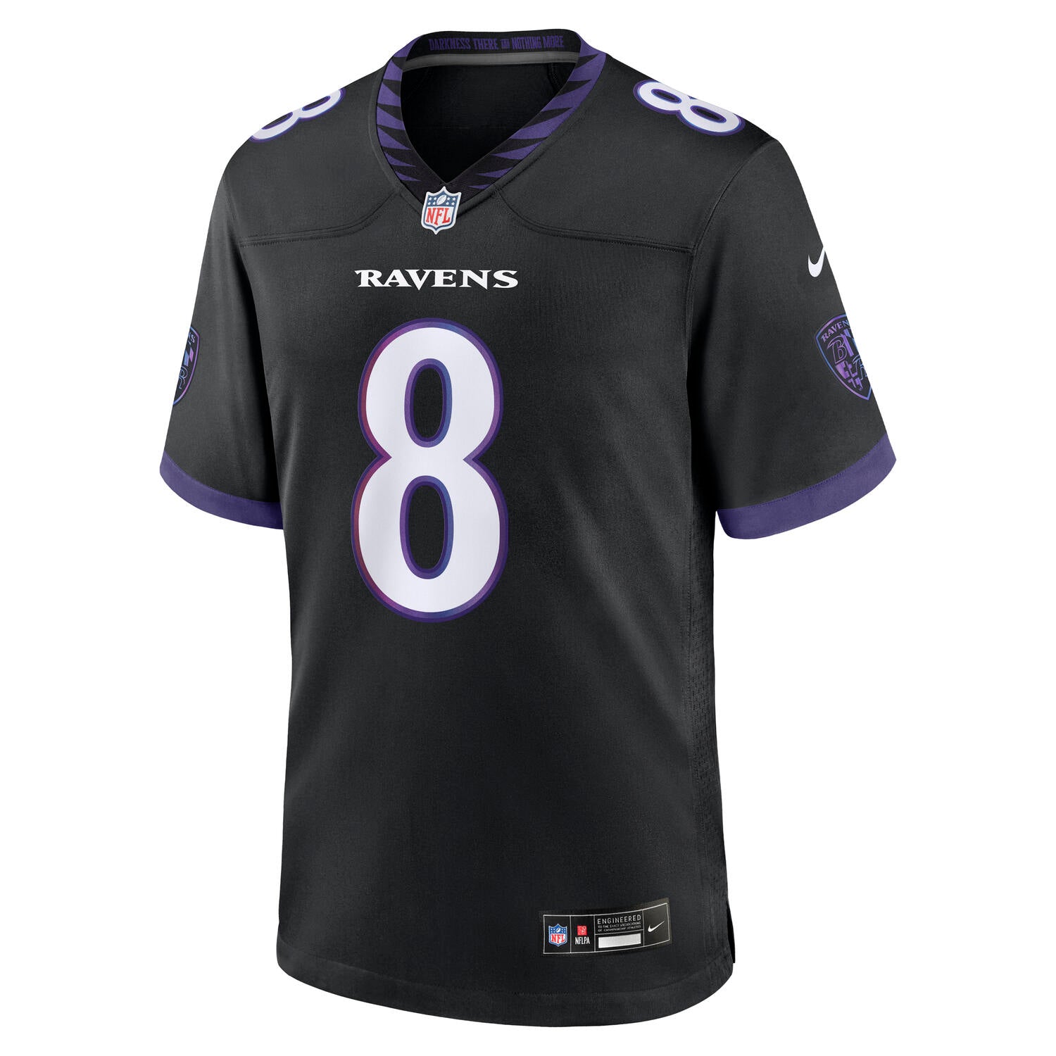 Lamar Jackson #8 Baltimore Ravens 2026 Nike Alternate NFL Trikot Schwarz