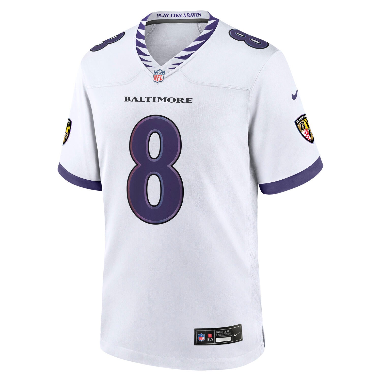 Lamar Jackson #8 Baltimore Ravens 2026 Nike Road NFL Trikot Weiß