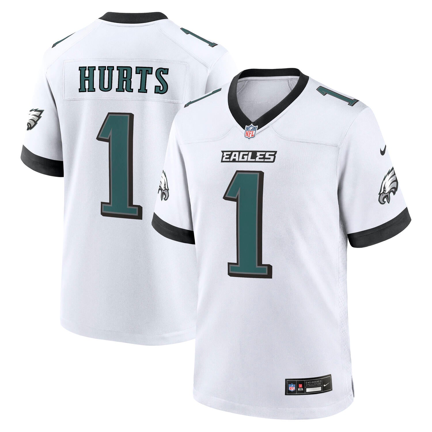 Jalen Hurts #1 Philadelphia Eagles 2026 Road Nike NFL Trikot Weiß