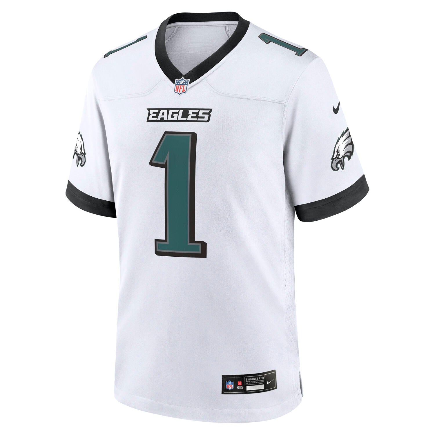 Jalen Hurts #1 Philadelphia Eagles 2026 Road Nike NFL Trikot Weiß
