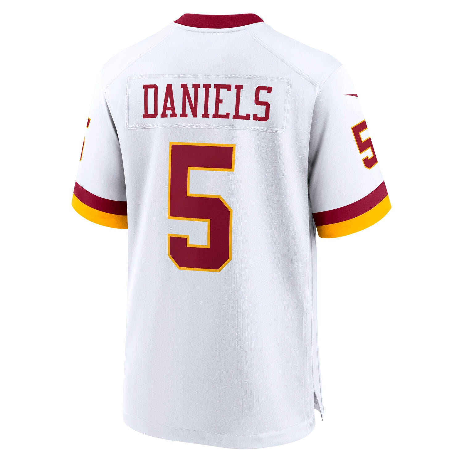 Jayden Daniels #5 Washington Commanders 2026 Road Nike NFL Trikot Weiß