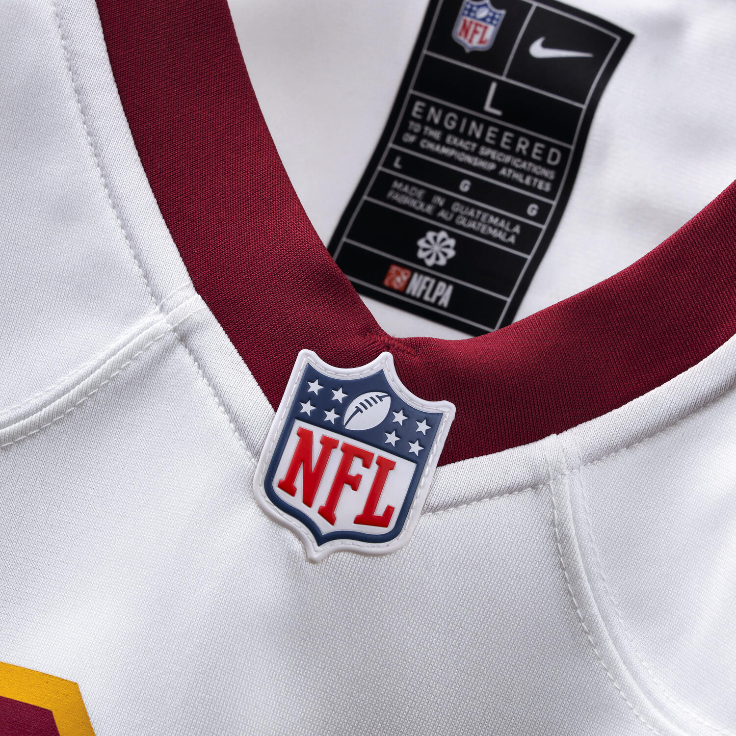 Jayden Daniels #5 Washington Commanders 2026 Road Nike NFL Trikot Weiß