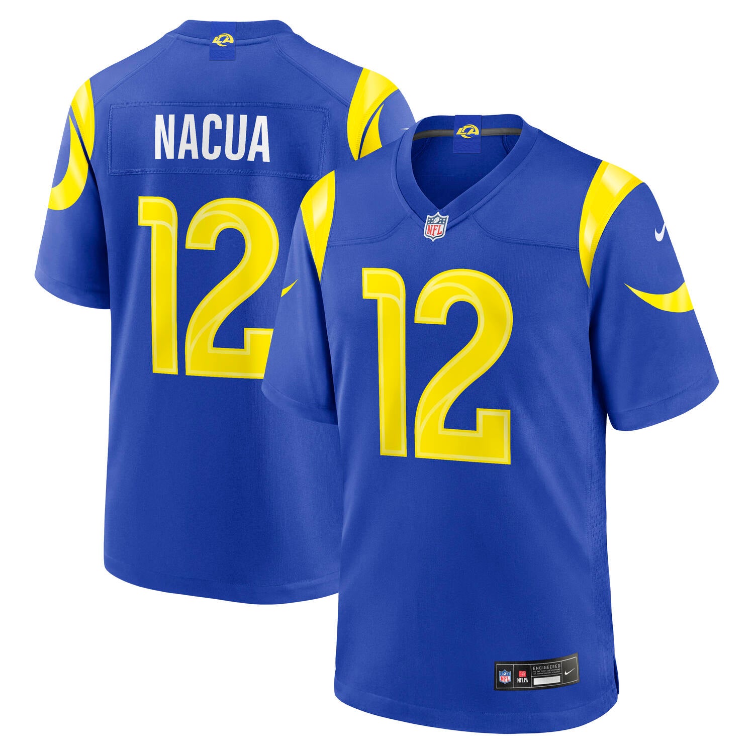 Puka Nacua #12 Los Angeles Rams 2026 Home Nike NFL Trikot Blau