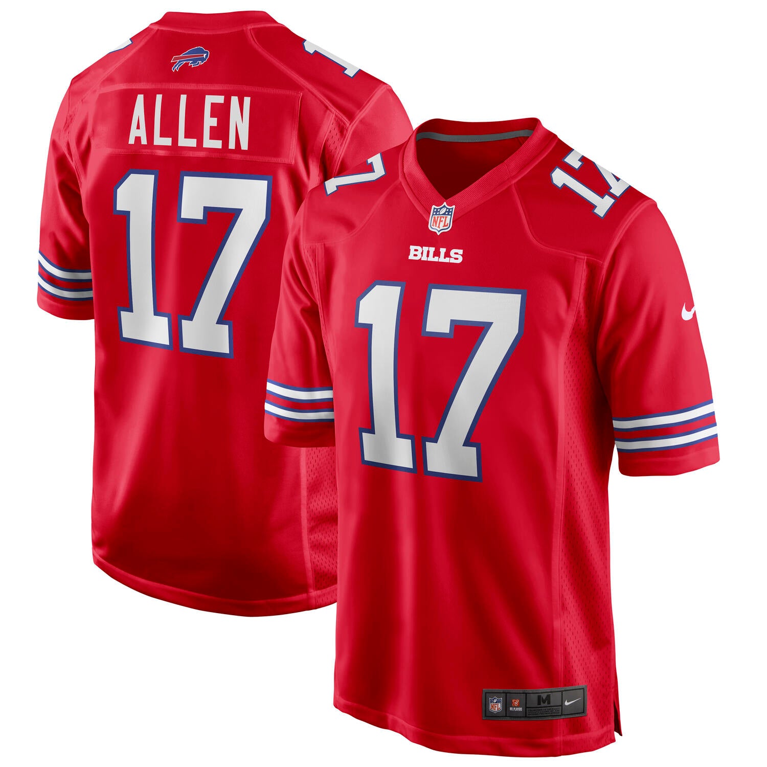 Josh Allen #17 Buffalo Bills Altrenate 2 Nike NFL Trikot Rot