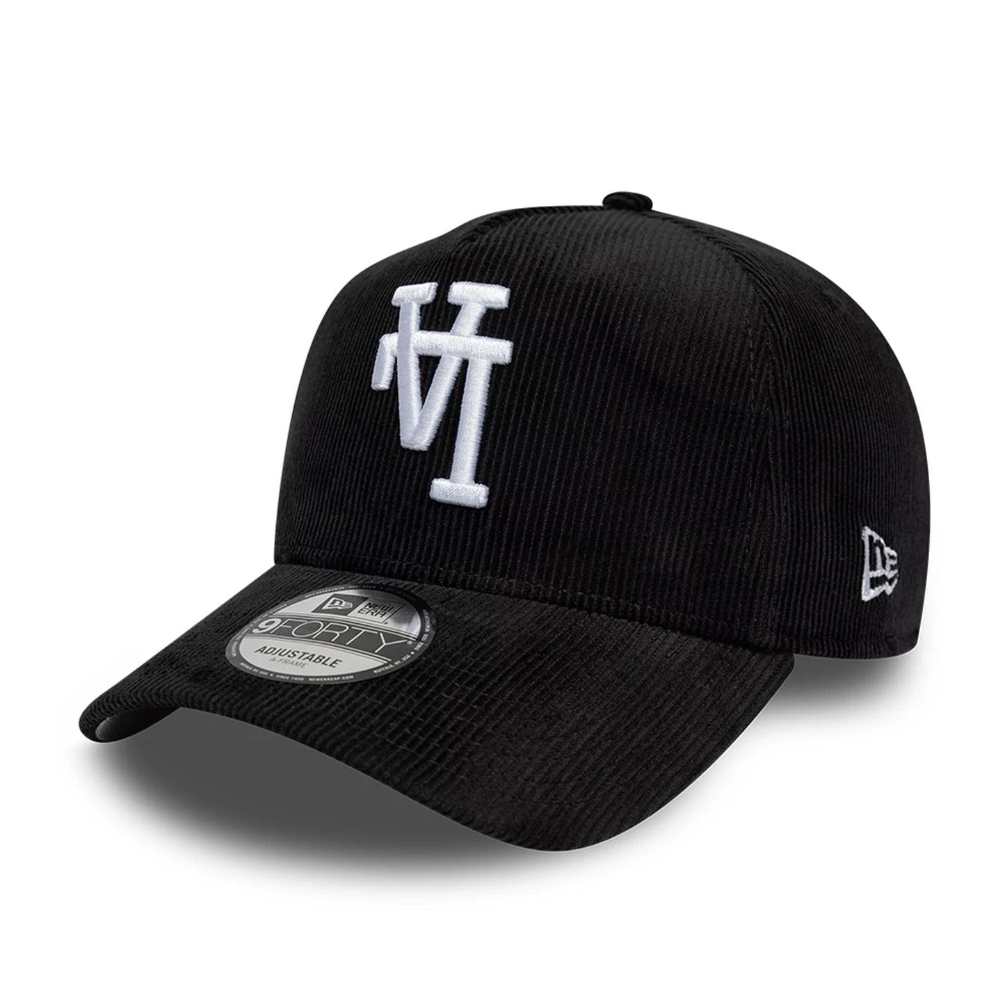 Los Angeles Dodgers Cord Upside Down New Era 9FORTY A-Frame MLB Cap Schwarz StadiumDreams Exclusive