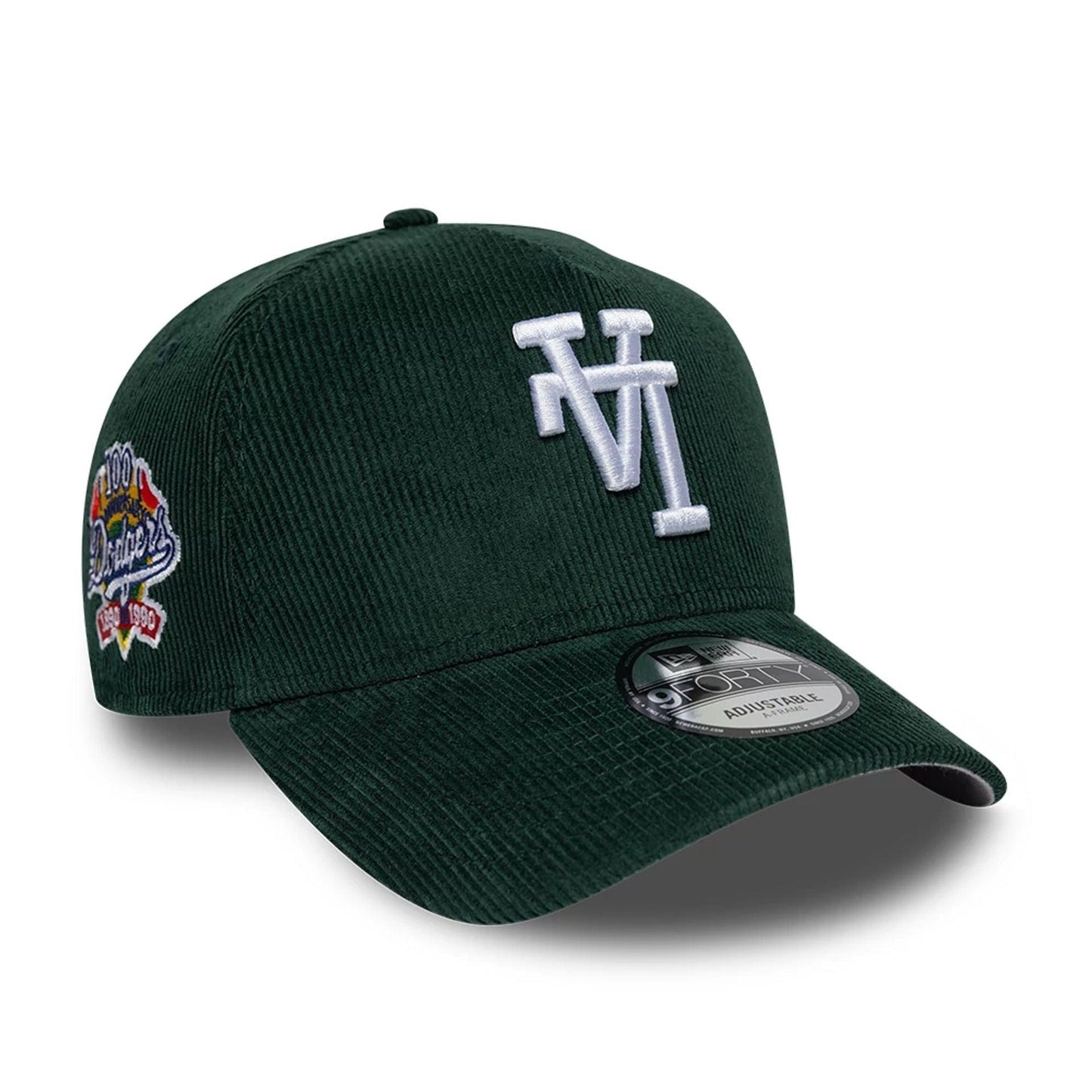 Los Angeles Dodgers Cord Upside Down New Era 9FORTY A-Frame MLB Cap Grün StadiumDreams Exclusive