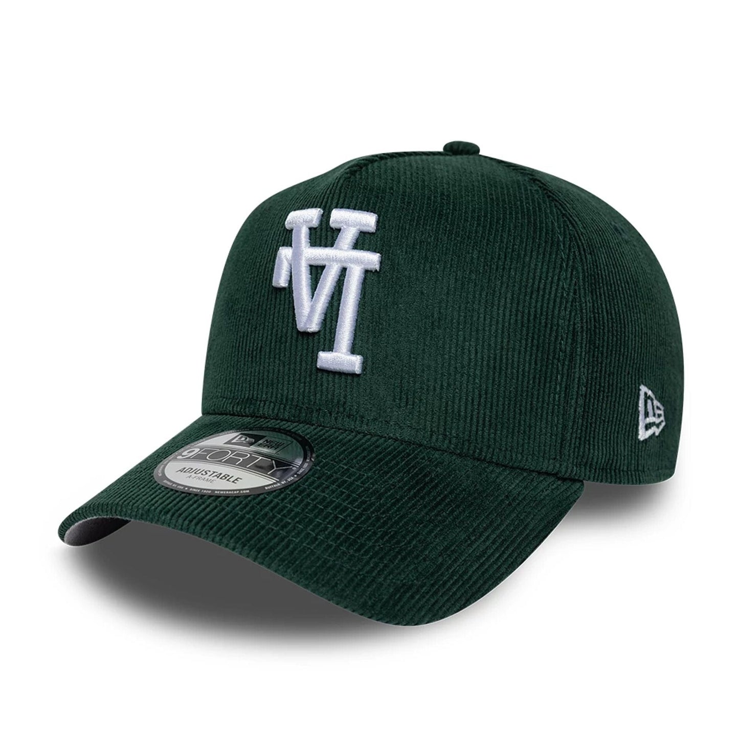 Los Angeles Dodgers Cord Upside Down New Era 9FORTY A-Frame MLB Cap Grün StadiumDreams Exclusive