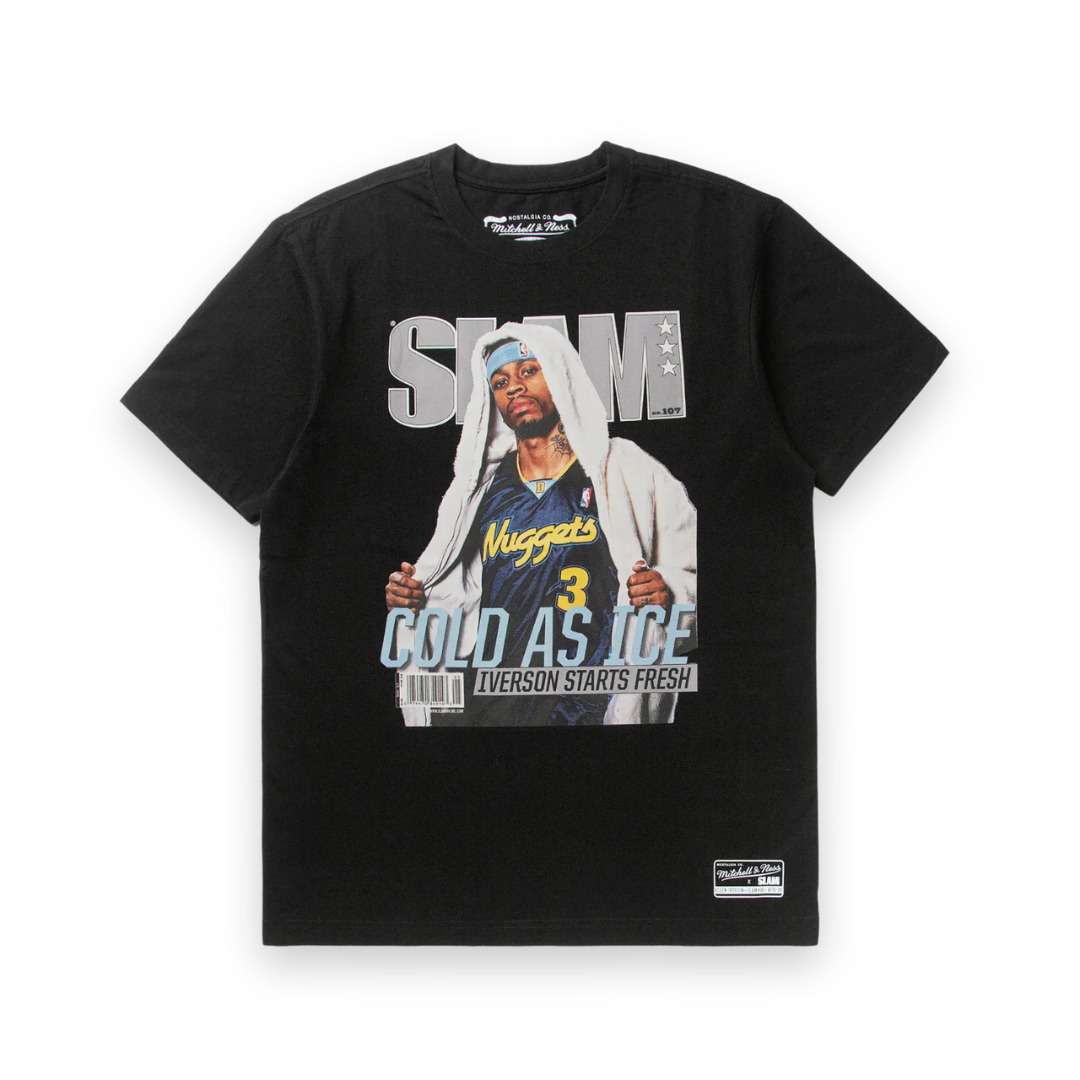 Allen Iverson Denver Nuggets Mitchell & Ness NBA Slam Cover T-Shirt Schwarz