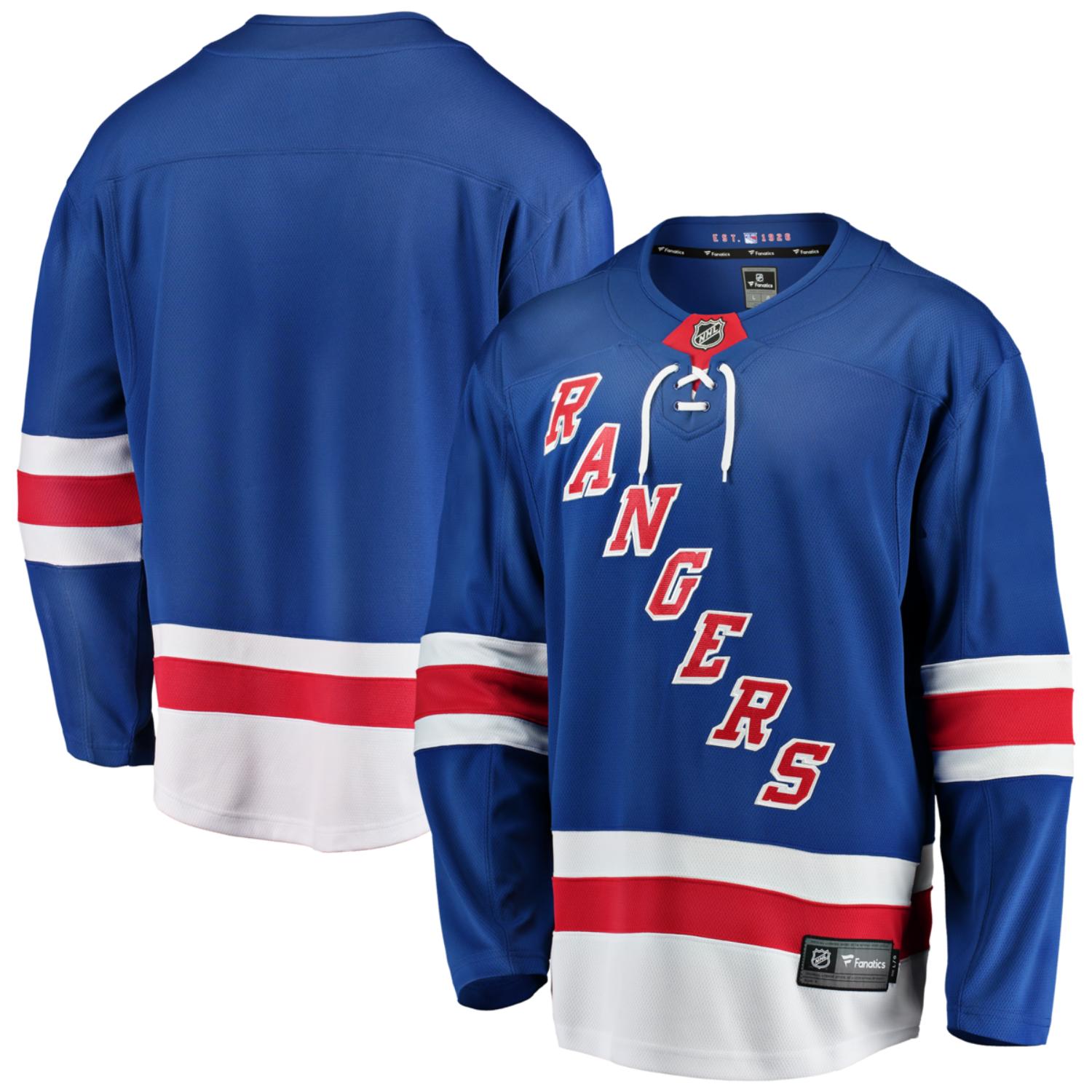 New York Rangers NHL Trikot Fanatics Home Breakaway Blau - STADIUMDREAMS