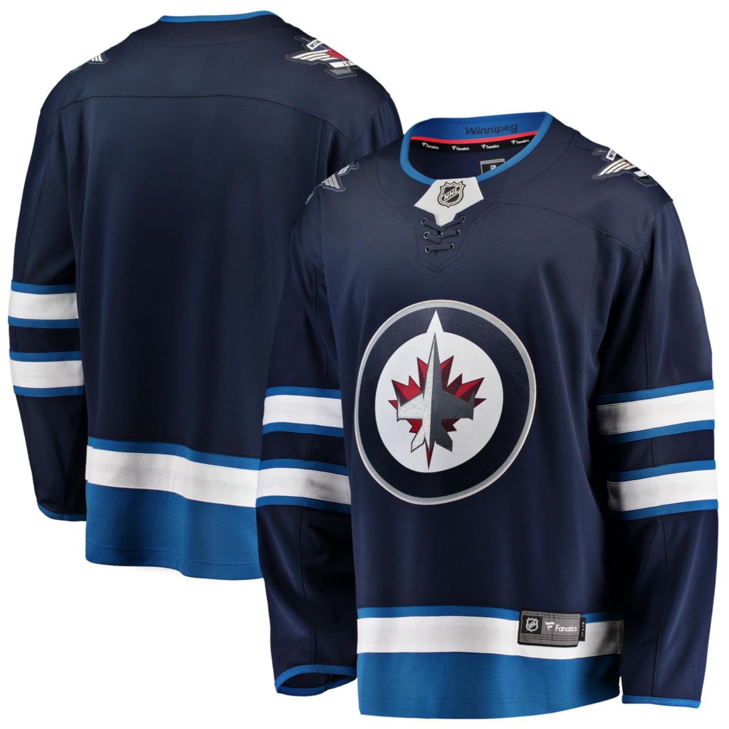 Winnipeg Jets NHL Trikot Fanatics Home Breakaway Navy - STADIUMDREAMS