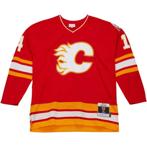 Calgary Flames Theo Fleury Mitchell & Ness 1988 NHL Trikot Rot - STADIUMDREAMS