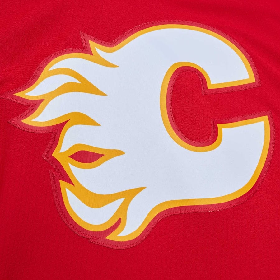 Calgary Flames Theo Fleury Mitchell & Ness 1988 NHL Trikot Rot - STADIUMDREAMS